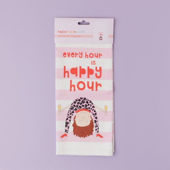 Rosie Made a Thing Happy Hour Tea Towel - More Than Just a Gift | Narborough Hall