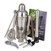 Oak & Steel - 10 Pieces Stainless Steel Cocktail Making Shaker Mixer