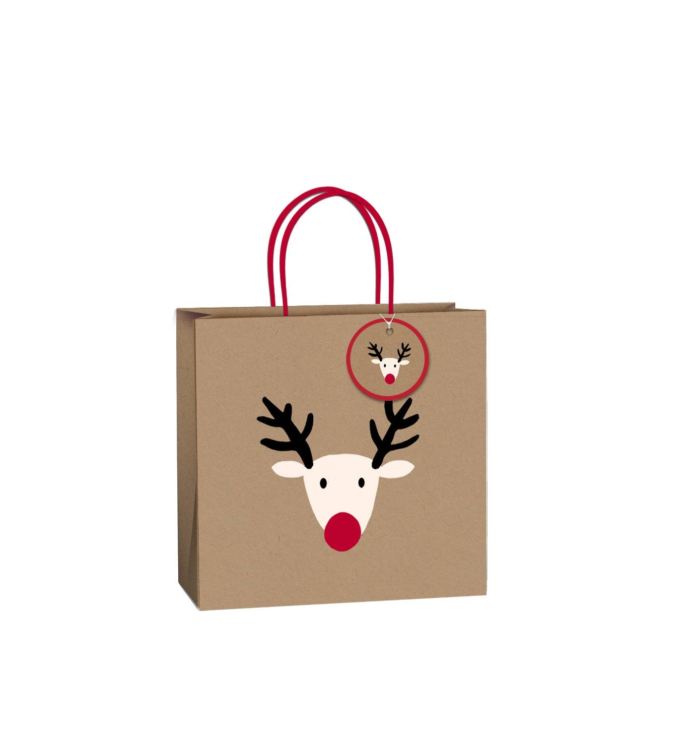 The Unique Paper Company - Eco-friendly Festive Friends Christmas FSC™ kraft Gift Bags: Extra Large