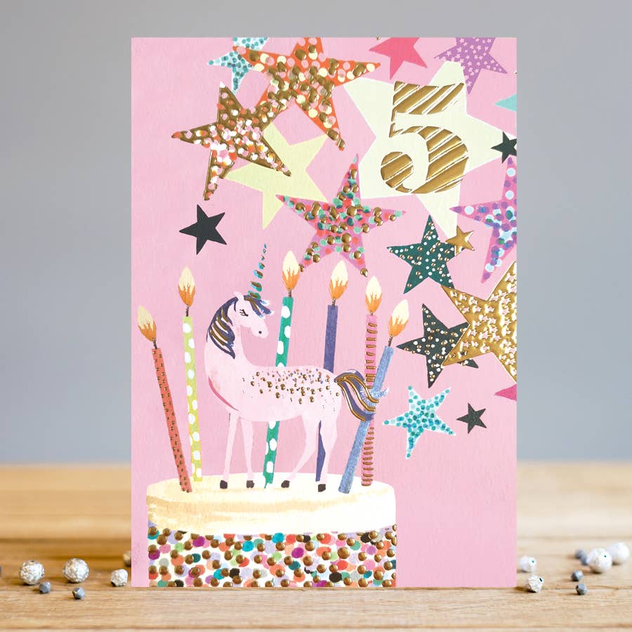 Louise Tiler - Age 5 Cake Birthday Card