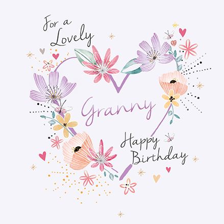 Amaretto - Lovely Granny Happy Birthday Card