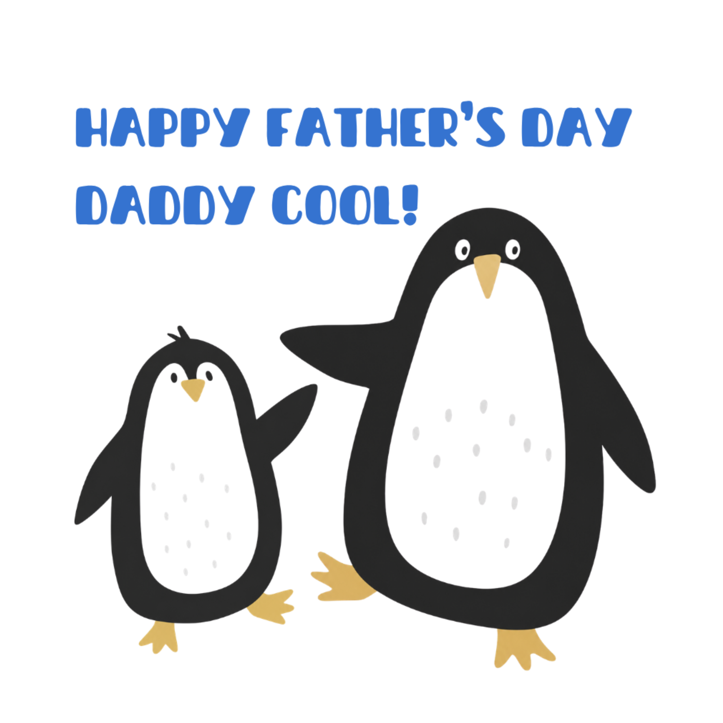Petimo - Daddy Cool Penguin Flipping Cool Fun Father's Day Card