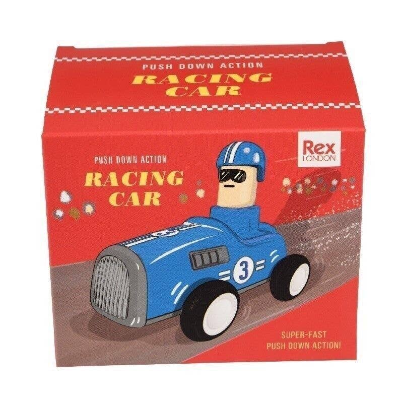 Push Down Action Racing Car - Blue