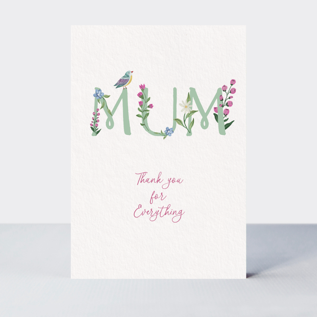 Petimo - Folklore Mum Thank You For Everything Birds & Flowers Card - More Than Just a Gift | Narborough Hall