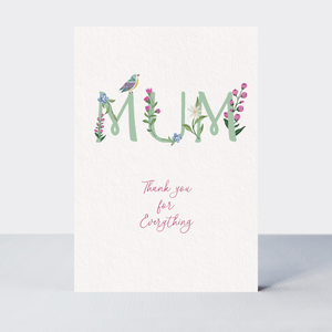 Petimo - Folklore Mum Thank You For Everything Birds & Flowers Card - More Than Just a Gift | Narborough Hall