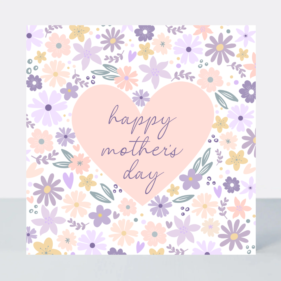 Lavender Haze Happy Mother's Day Heart Card