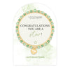 Life Charms Green and Forest Green Congratulations Affirmations Bracelet - More Than Just a Gift | Narborough Hall