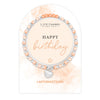 Life Charms Peach, Pink and Silver Happy Birthday Affirmations Bracelet - More Than Just a Gift | Narborough Hall