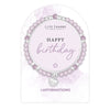 Life Charms Lilac/ Purple Happy Birthday Affirmations Bracelet - More Than Just a Gift | Narborough Hall