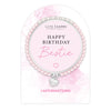 Life Charms Pink White and Silver Happy Birthday Bestie Affirmations Bracelet - More Than Just a Gift | Narborough Hall