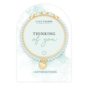 Life Charms Green And Gold Thinking of You Affirmations Bracelet - More Than Just a Gift | Narborough Hall