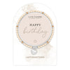Life Charms Cream and Coral Happy Birthday Affirmations Bracelet - More Than Just a Gift | Narborough Hall