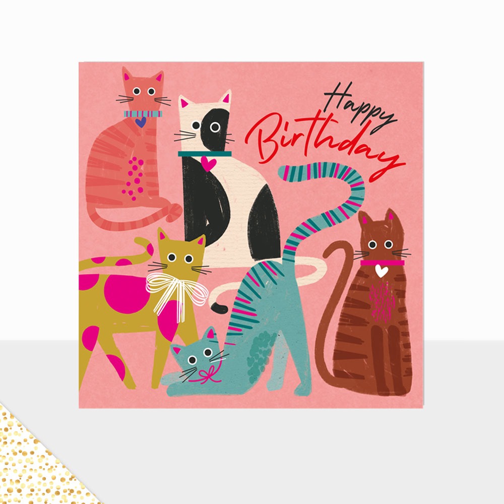 Aurora Cats Birthday Card