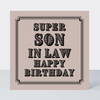 Vintage Icon Son In Law Birthday Card