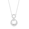 Sterling Silver Linked Ovals Necklace