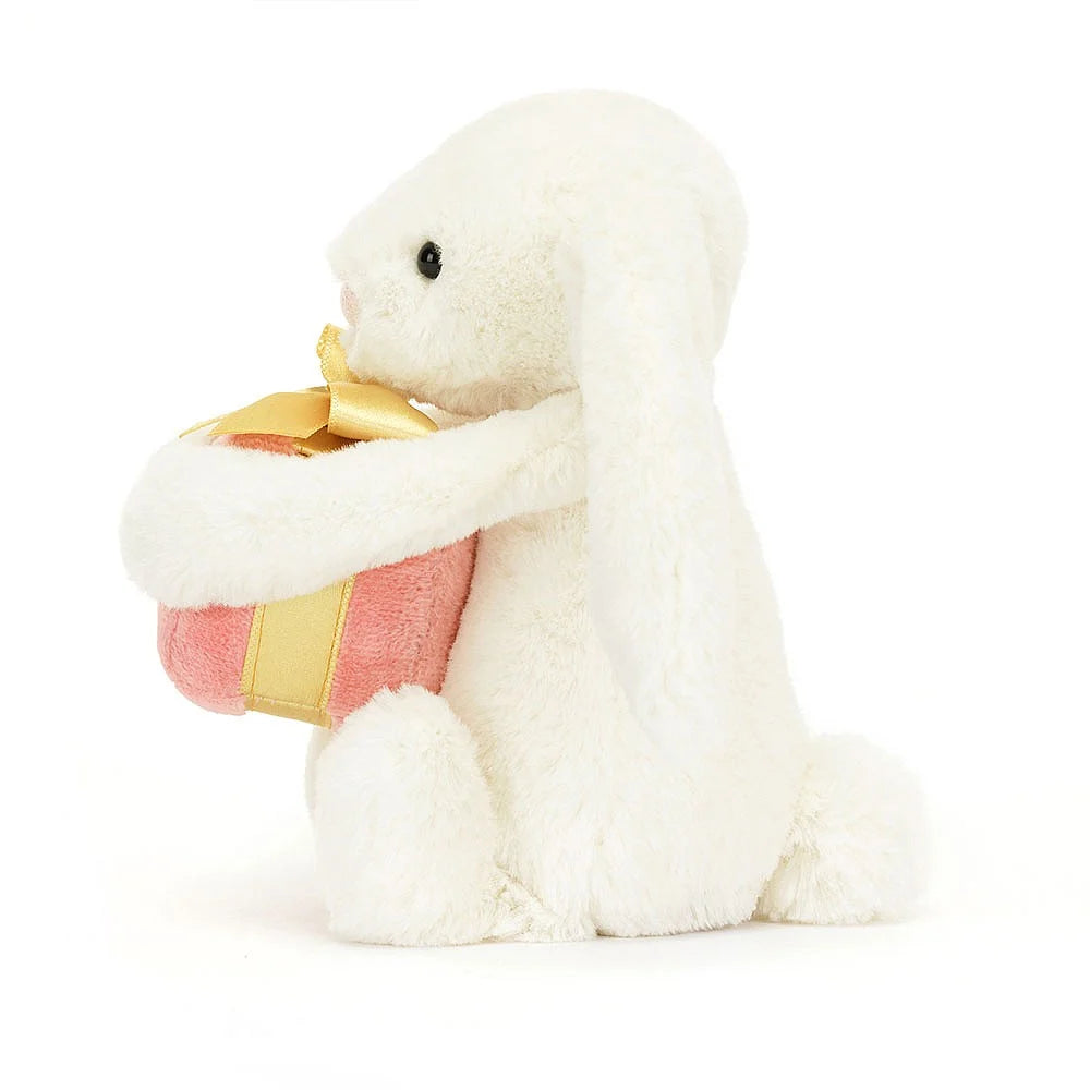 Jellycat Bashful Bunny with Present Little