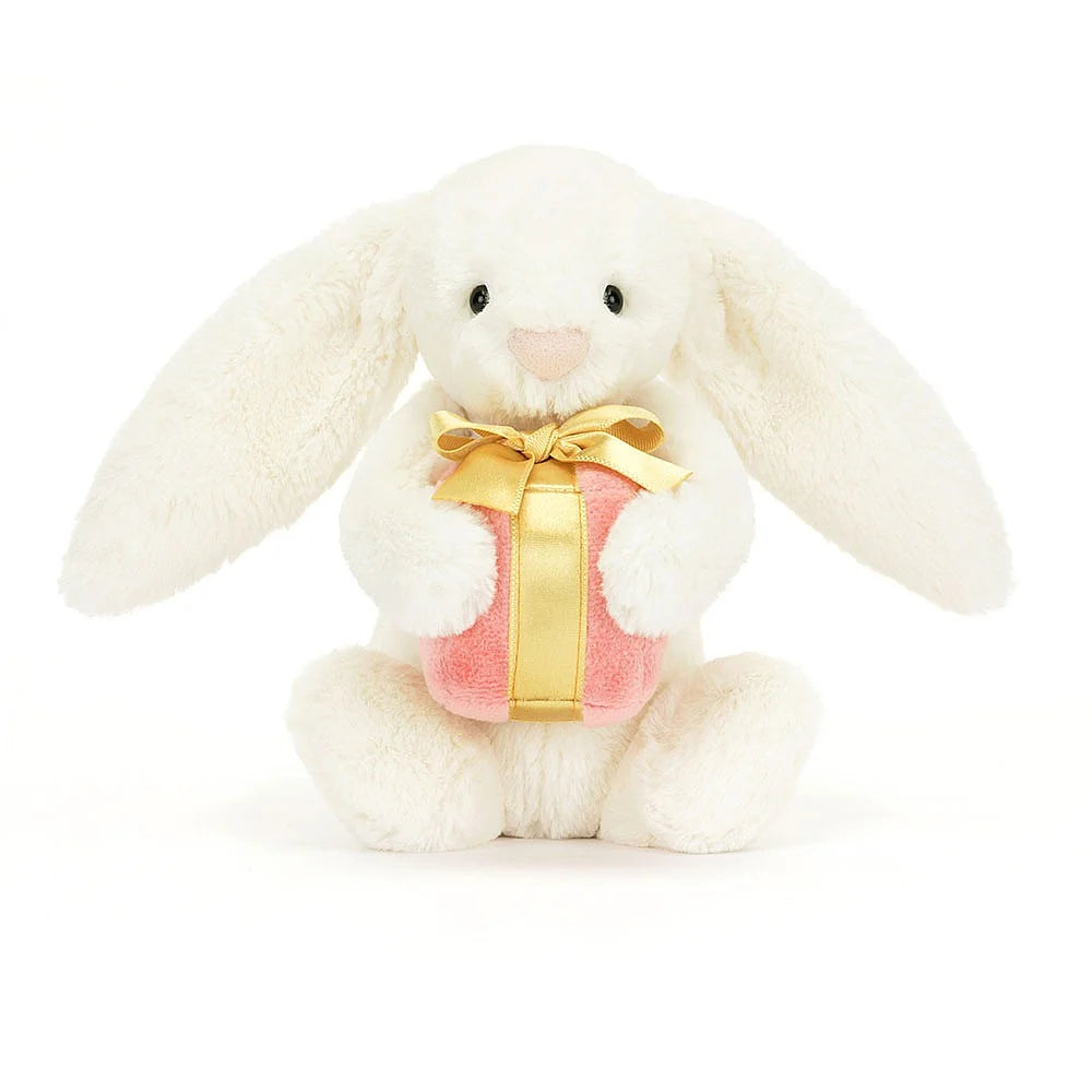 Jellycat Bashful Bunny with Present Little
