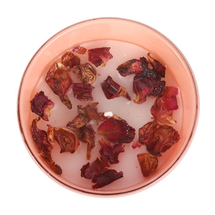 Wildflower Scented Candle With Rose Petals