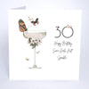 Five Dollar Moonlight & Martinis 30 Some Girls Sparkle Birthday Card