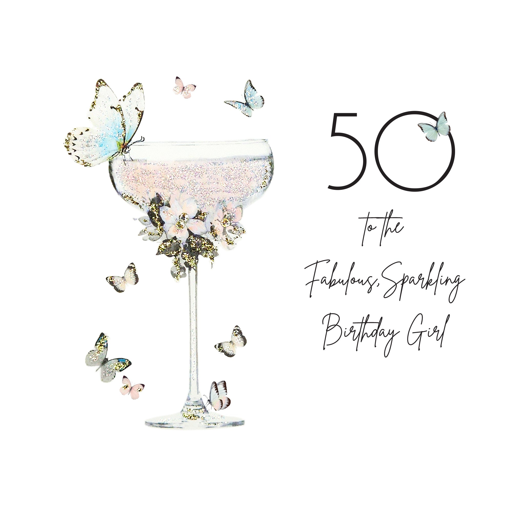 Moonlight & Martini's Fabulous Sparkling 50th Birthday Card