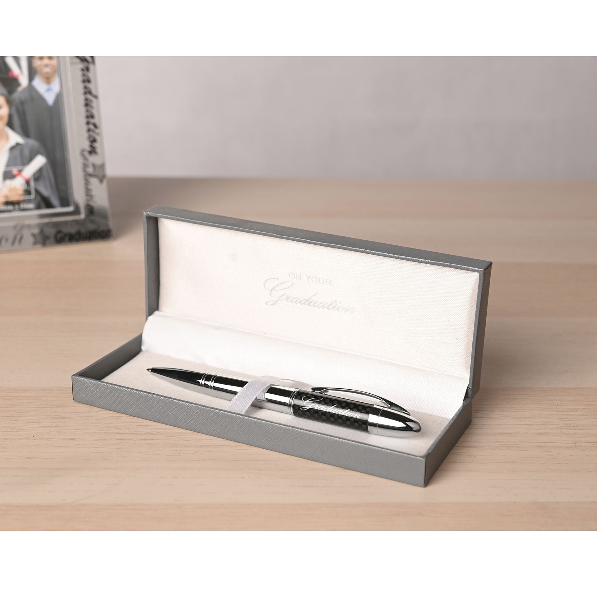 Celebrations- Black/ Chrome Plated Pen- Graduation