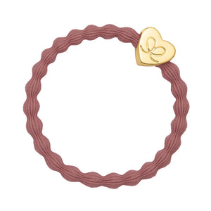 Champagne Pink Gold Heart Bangle Band