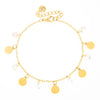 Miramira Disc & Pearl Gold Plated Stainless Steel Bracelet