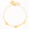 Miramira Pearl & Heart Gold Plated Stainless Steel Bracelet