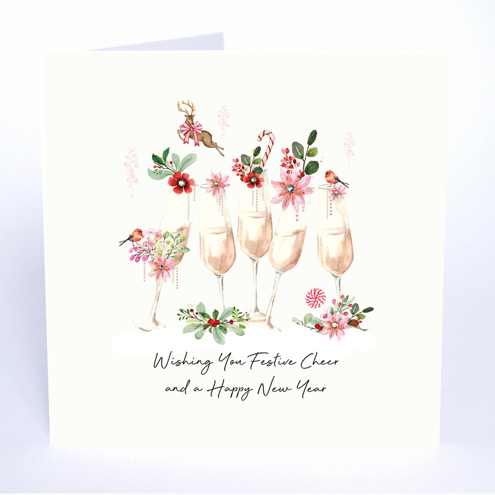 Five Dollar Shake Wishing You Festive Cheer and a Happy New Year Christmas Card
