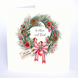 Five Dollar Shake To Mum And Dad With Love for Christmas Christmas Card