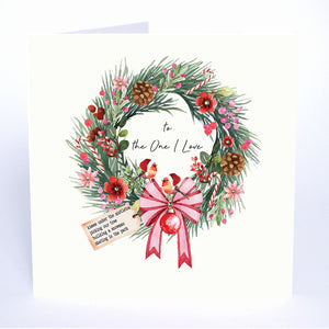 Five Dollar Shake To The One I Love (Wreath) Christmas Card
