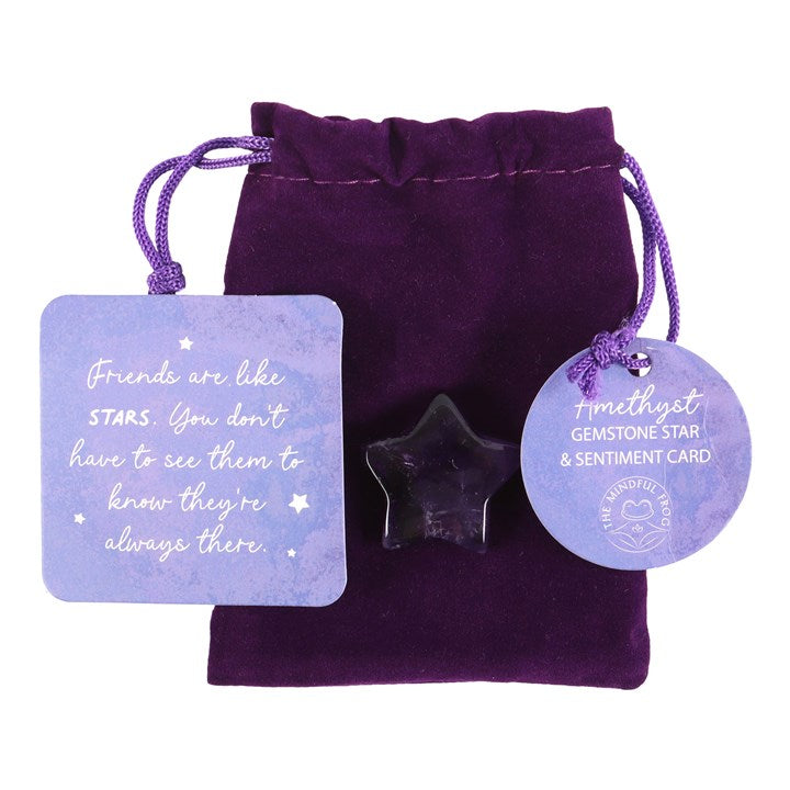 Friends Are Like Stars Amethyst Star in a Bag