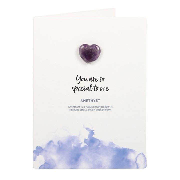 Special To Me Amethyst Heart Card