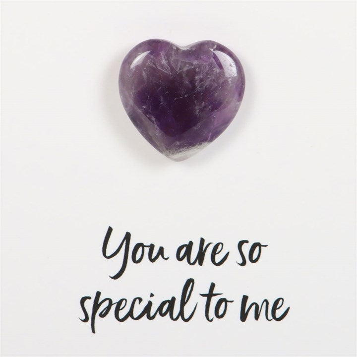 Special To Me Amethyst Heart Card