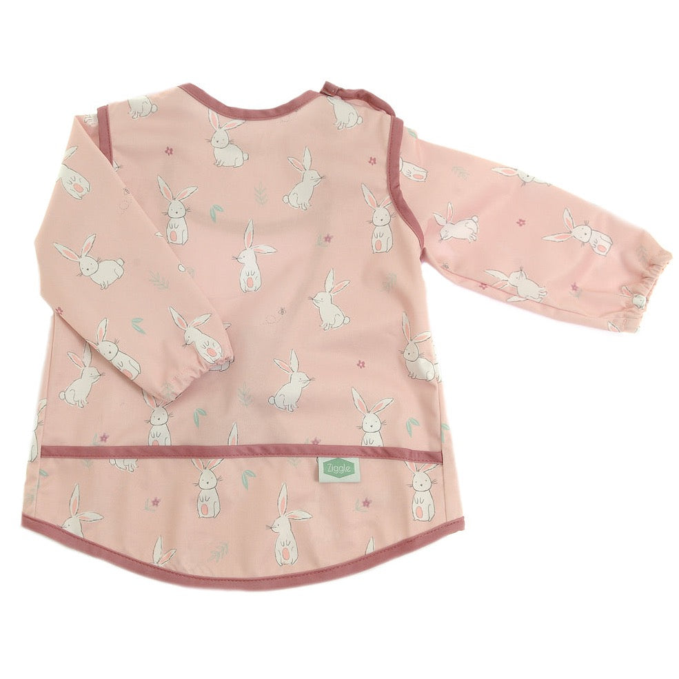 Ziggle Coverall Feeding Bib - Bunnies