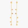 Mira Mira Disc Drop Gold Plated Stainless Steel Earrings