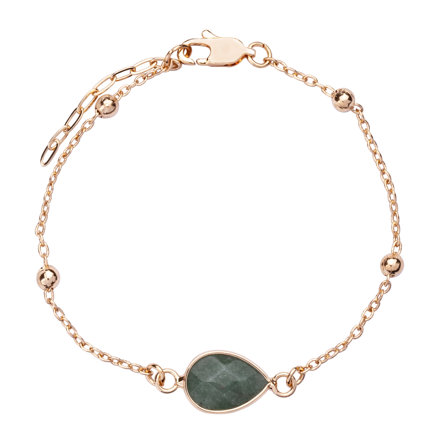 Venus Semi-precious Chrysoprase stone Clasp Bracelet