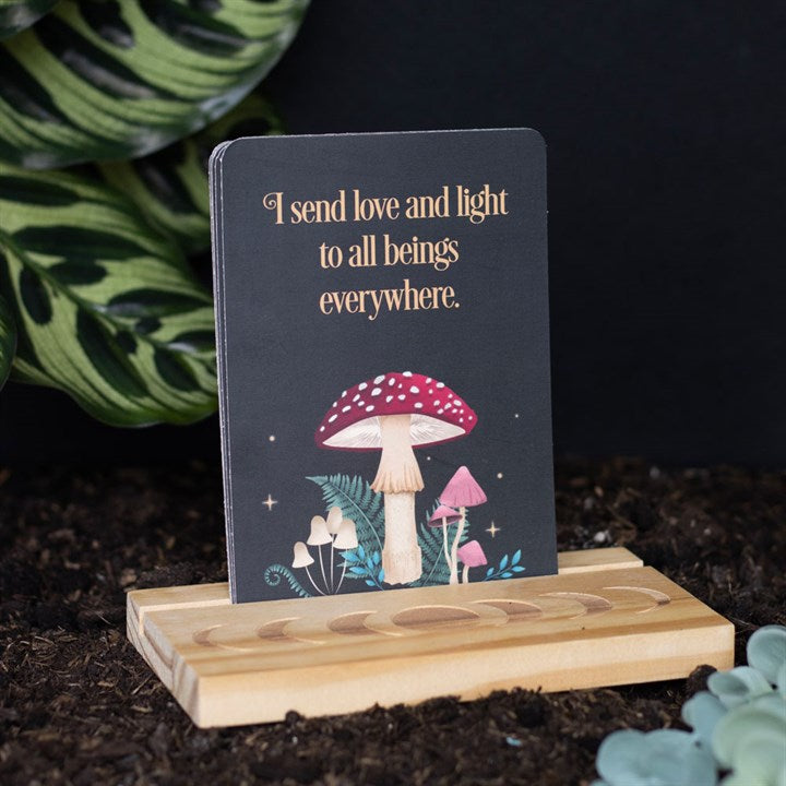 Affirmation Cards With Wooden Stand