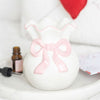White & Pink Bow Oil Burner
