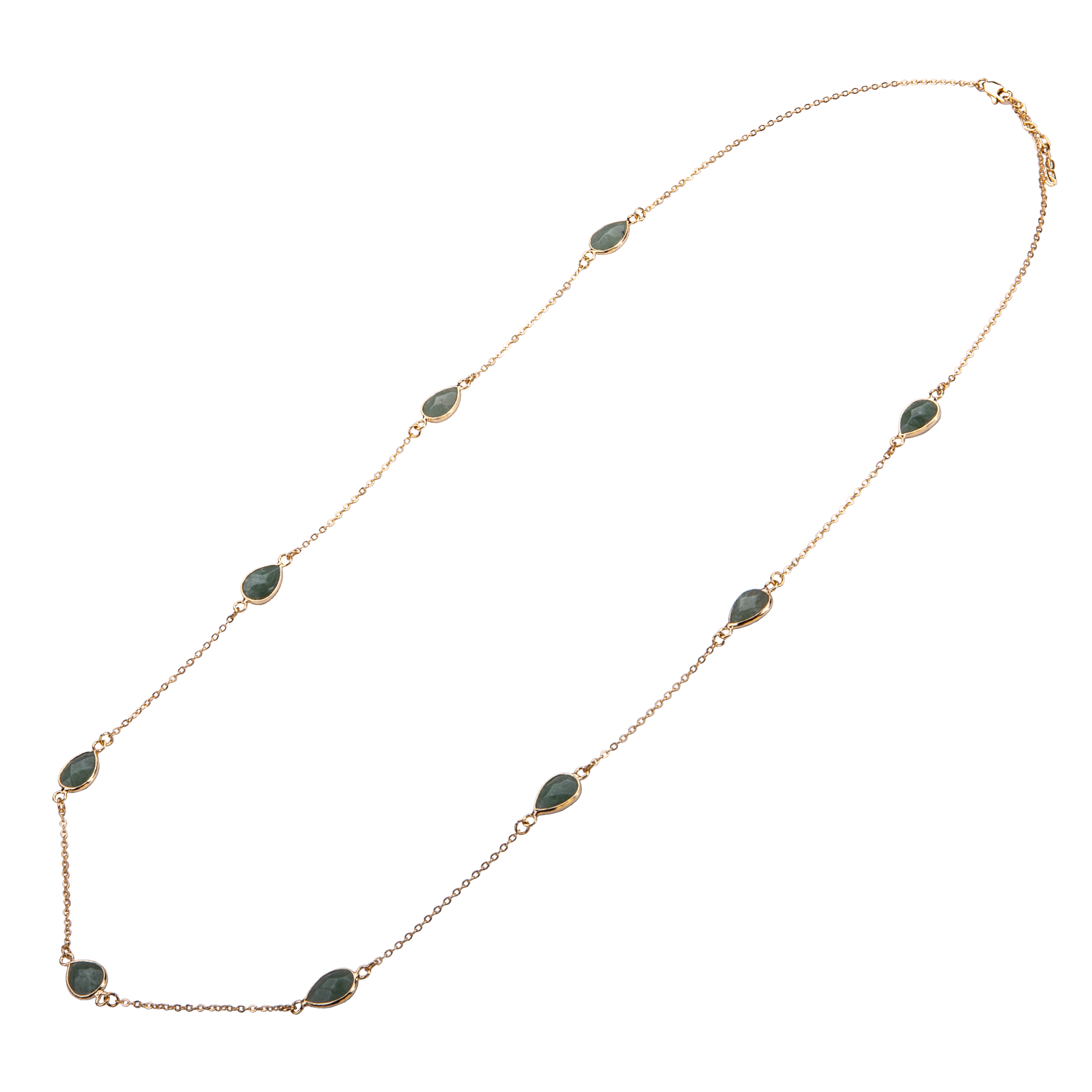 Venus Semi-precious Chrysoprase stone Clasp Necklace