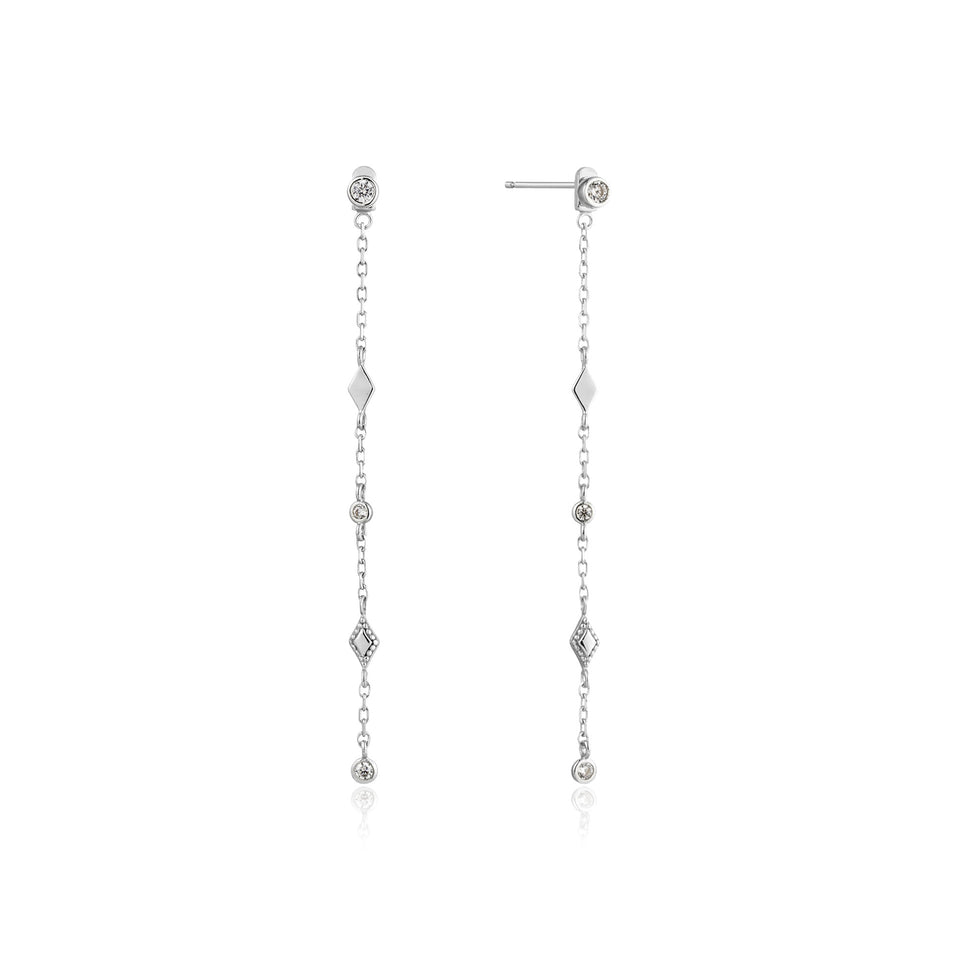 Ania Haie Silver Bohemia Shimmer Drop Earrings