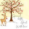 Janie Wilson Reindeer & Tree – Special Little Girl Christmas Card