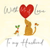 Janie Wilson Dog with Heart – To My Husband Christmas Card