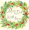 Janie Wilson Christmas Wreath – Mum & Dad Christmas Card