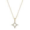 Sterling Silver Gold Plated Diamond Star Necklace