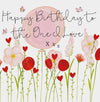 Happy Birthday To The One I Love – Balloon & Flowers Card