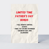 Premium Package Father's Day Bonus Card