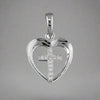 Sterling Silver Heart & CZ Cross Necklace