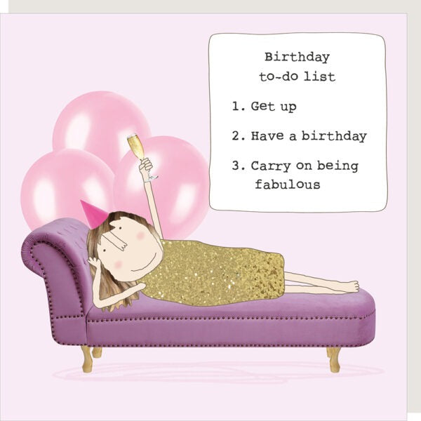 Rosie Made A Thing Birthday To-Do List Card