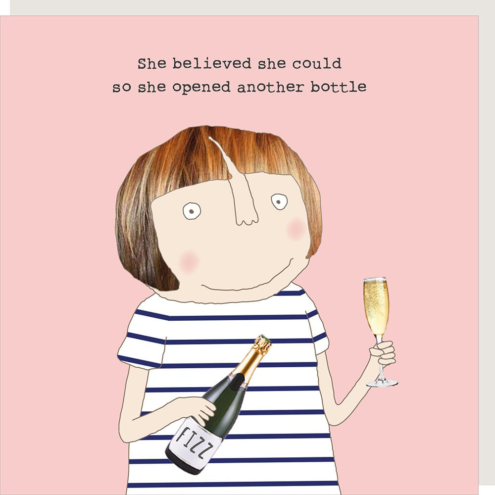 Rosie Made a Thing Opened Another Bottle Card
